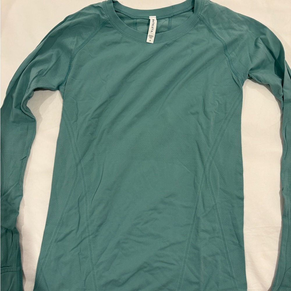 Athleta Teal/Green Long Sleeve Athletic Top